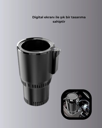 Karg Isıtma Soğutma Özellikli Araç Bardaklığı Çakmak Girişli Akıllı Yeni Nesil Najmaddin