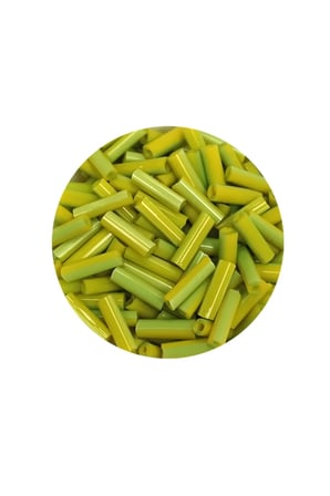 Tedar Uzun Boru Kesme Boncuk Çap 2mm Uzunluk 10 mm - 20 Gram - Yeşil - BNC243 Najmaddin