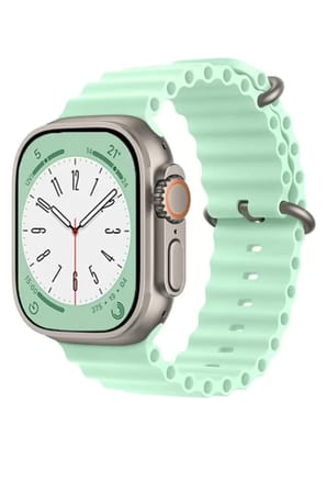 Sh Newface Apple Watch 42mm Ocean Kordon - Açık Yeşil Najmaddin