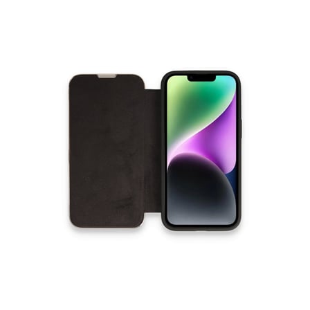 Bez iPhone 13 Pro Kılıf Dolpin Kapaklı - Siyah Najmaddin