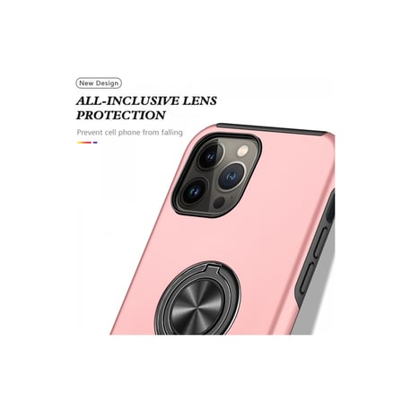 Bez iPhone 13 Pro Kılıf Elit Yüzüklü Kapak - Pembe Najmaddin