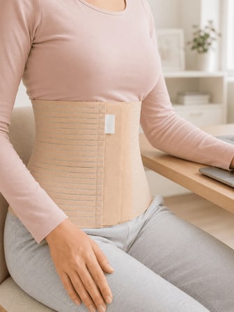 Çe Doğum Sonrası Abdominal Korse 26 Cm 4 Kademe Ayarlı Karın Toparlayıcı Korse Najmaddin