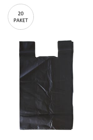 Tedar Siyah Hışır Atlet Poşet Mini Boy 22x31 cm 20 Paket Takriben 10.000 Adet Najmaddin