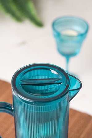 Bez Arkilik Barok 1,5 Lt Aquamarin Sürahi (Buzdolabı Kapak Rafına Sığar) Najmaddin