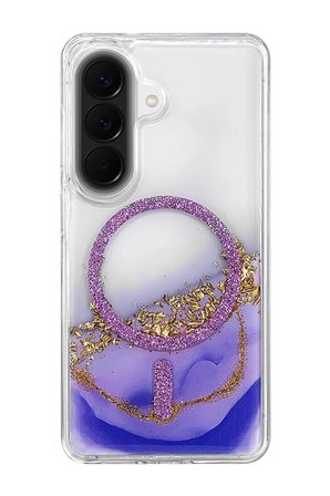 Mey Mey İthalat  Samsung Galaxy A57 5G Lotus Simli Magsafe Kapak - Mor Najmaddin