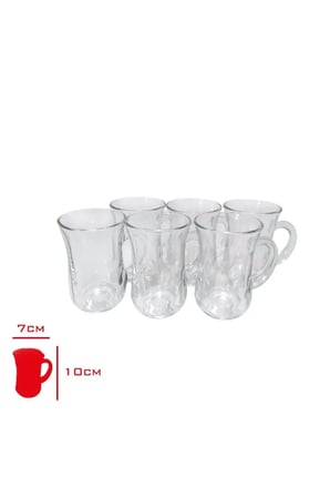 Tedar Bardak Kulplu 6 Li Istikane Mug Royaleks-81674 Najmaddin