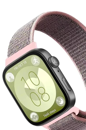 Mark Newface Huawei Fit 4 Hasırlı Cırtcırtlı Kordon - Pembe Najmaddin