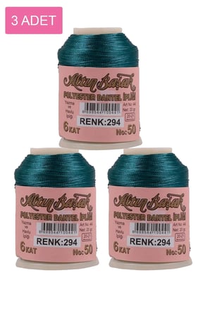 Tedar 3 Adet Altınbaşak Oya ve Dantel İpi 20 gr - Royaleks - No: 294 Najmaddin