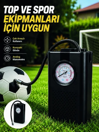 Mey Mey İthalat Çok Amaçlı Taşınabilir Hava Pompası Araç Bisiklet Top Lastik Şişirme Pompası Najmaddin