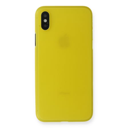 Bez iPhone XS Max Kılıf PP Ultra İnce Kapak - Sarı Najmaddin