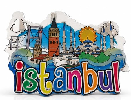 MEPA Najmaddin İstanbul Temalı Ahşap Buzdolapı Süsü Magnet Alk5940 Najmaddin