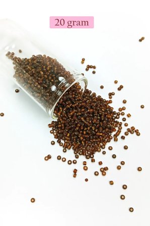Tedar Dökme Cam Kum Boncuk (11/0) 2 mm - 4 Renk - Toplam 80 Gram -  BNC406 Najmaddin