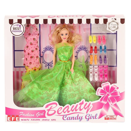 Ticaret 207 Ayakkabı Setli Candy Girl Bebek -Toys Najmaddin