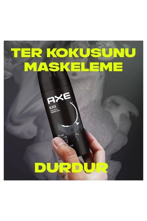 Tedar 3 Adet Axe Erkek Deodorant & Bodyspray Black 48 Saat Etkileyici Koku Vücut Spreyi 150 ml Najmaddin
