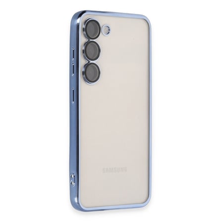 Bez Galaxy S23 Kılıf Razer Lensli Silikon - Açık Mavi Najmaddin