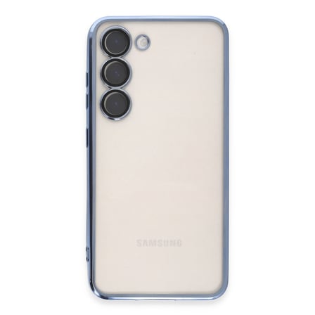 Bez Galaxy S23 Kılıf Razer Lensli Silikon - Açık Mavi Najmaddin