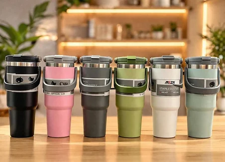 Tedar 700 Ml Taşıma Kulplu Paslanmaz Çelik Termos Mug - Vakumlu Isı Yalıtımlı Bardak Alk4628 Najmaddin