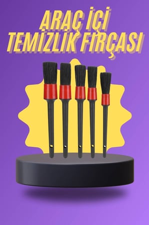 Hepsi 5 Parça Araç İçi Temizlik Fırçası Araç İçi-Dışı Temizleme Fırça Seti Najmaddin