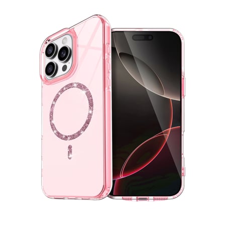 Bez iPhone 14 Pro Max Live Diamond Magsafe Kapak - Pembe Najmaddin