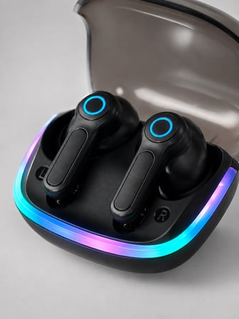 Mey Mey İthalat ENC Mikrofonlu Bluetooth 5.4 Kablosuz Kulaklık 40ms Düşük Gecikmeli TWS Kulaklık Najmaddin