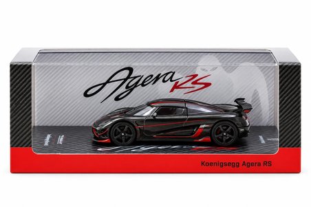 Mey Mey İthalat 1/64 Model Araç Agera RS Black Carbon Fiber / Red Accents Najmaddin