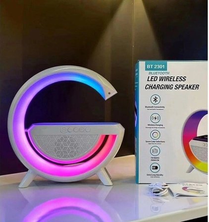 Tedar Akıllı Masa Lambası Hoparlör Led Işık & Kablosuz Şarj Alk2289 Najmaddin