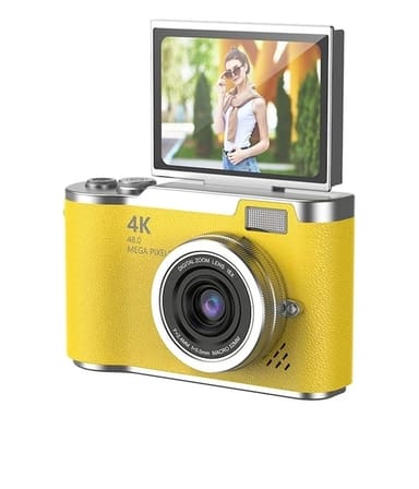 MEPA Najmaddin 4k Dijital Retro Video Kamera 48mp 18x Zoom Flaşlı (32gb) Kart Dijital Vlog Fotoğraf  Makinesi Türkçe Najmaddin