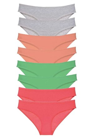 Tedar 8 adet Süper Eko Set Likralı Kadın Slip Külot Gri Pudra Yeşil Fuşya Najmaddin