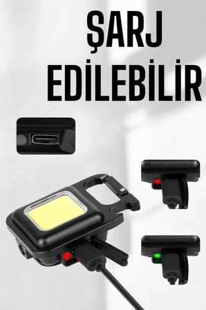 Kamp Işığı Çok Fonksiyonlu Taşınabilir Anahtarlık Kapak Açma Manyetik Özelliği Najmaddin