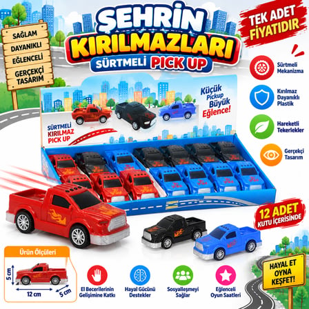 Ticaret URT004-08 BY ŞEHRİN KIRILMAZLARI SÜRMELİ PİCK UP (adet fiyatıdır) Najmaddin