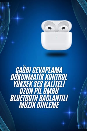 Mey Mey İthalat 3.Nesil İOS Android Uyumlu Bluetooth 5.0 Beyaz Çağrı Cevaplama Yeni Nesil Najmaddin