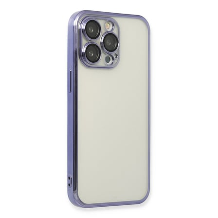 Bez iPhone 13 Pro Max Kılıf Razer Lensli Silikon - Mor Najmaddin