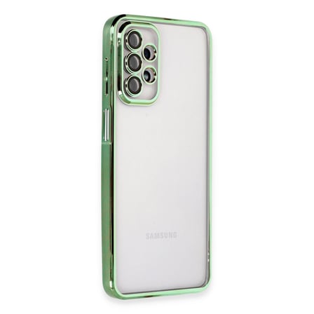 Bez Galaxy A23 4G Kılıf Razer Lensli Silikon - Yeşil Najmaddin