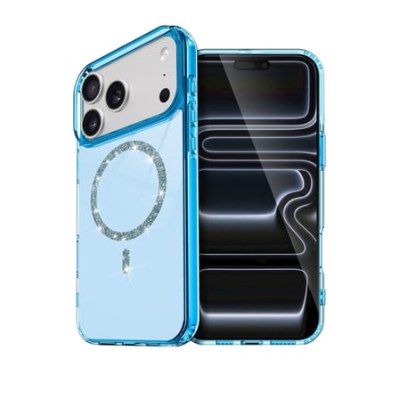 Bez iPhone 17 Pro Live Diamond Magsafe Kapak - Mavi Najmaddin