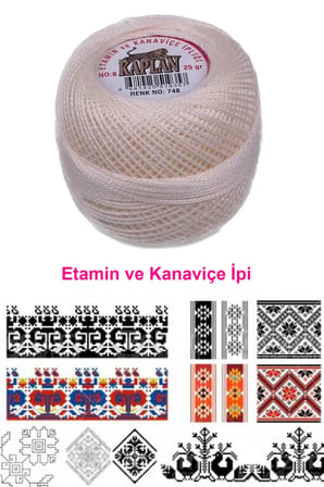 Tedar Kaplan Etamin Ve Kanaviçe İpi 8 No Kod/Renk: 748 - Royaleks Najmaddin