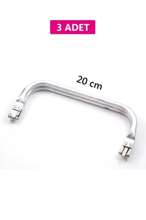 Tedar Gizli Metal Çanta Bursu – 3 Adet - 20 cm - Metal Çanta Aparatı Çanta Aksesuarı Najmaddin