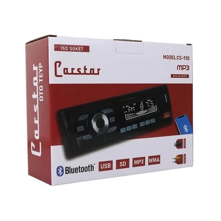 Sh Carstar Cs-930 Çift Usb/sd/fm/aux/bluetooth Kumandalı Oto Teyp 4x60 Watt Najmaddin