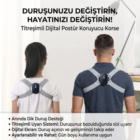Karg Dijital Ekran Titreşimli Dik Durma Korsesi Najmaddin