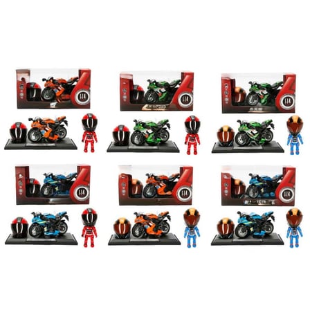 Ticaret 1:14 Sesli ve Işıklı Çek Bırak Yarış Motosikleti Najmaddin