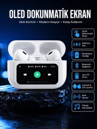 Karg 2025 Model Bluetooth Kulaklık Dokunmatik Ekran Yüksek Ses Kalitesi Yeni Nesil Najmaddin