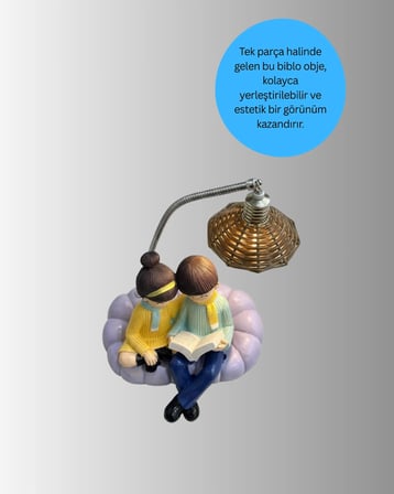 Karg Romantik Çift Temalı Dekoratif Masa Lambası Yumuşak Led Işık Najmaddin