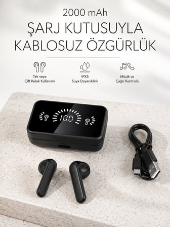 Karg Bluetooth 5.1 Destekli  Bluetooth Kulaklık – Anc Ve Stereo Sesli Najmaddin