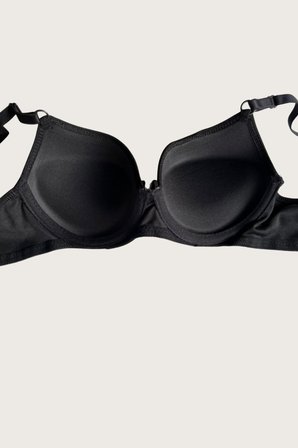 Beru Siyah-ten 2'li Mikro Kumaş Push Up Dolgulu Balenli Günlük Destekli Sütyen Najmaddin