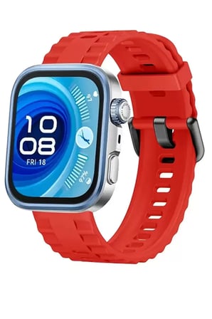 Mark Newface Huawei Watch Fit 3 Klasik Kordon - Kırmızı Najmaddin