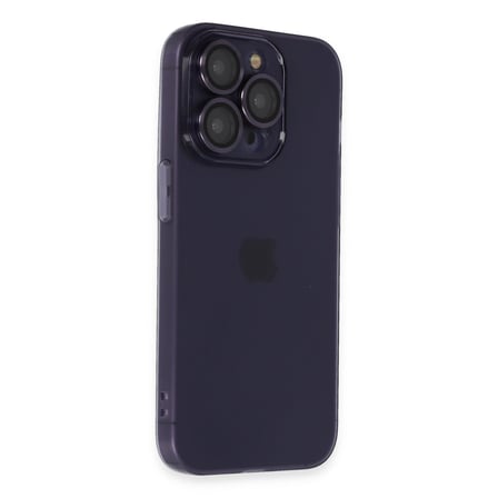 Bez iPhone 14 Pro Max Kılıf Luko Lens Silikon - Derin Mor Najmaddin