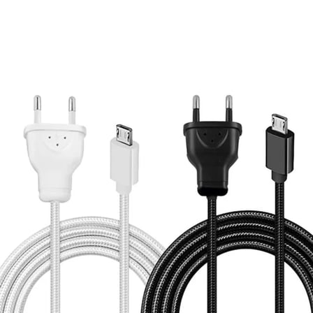 Sh Powermaster Micro Usb Serisi 220v Fişli Örgülü Şarj Kablosu Najmaddin