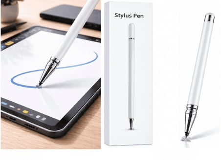 Çe Samsung S26 Edge Uyumlu Dokunmatik Stylus Kalem Disk Uçlu Hassas Beyaz Tablet Telefon Çizim Kalemi Najmaddin