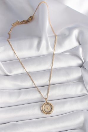 Bez 316L Çelik Gold Renk Zincir Gold Altın Model Kadın Kolye Najmaddin