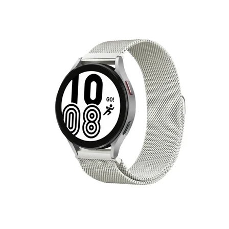 MEPA Najmaddin Samsung Galaxy Watch 4 Metal Mıknatıslı Kordon - Gümüş Najmaddin
