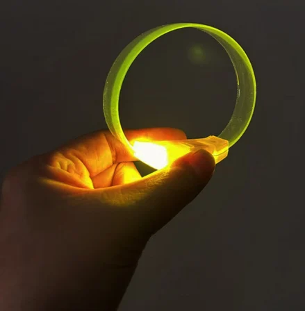 Ticaret 3 Modlu Pilli LED Işıklı Esnek Parti Bilekliği Sarı Najmaddin